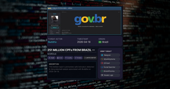 Alerta de Cibersegurança: Hacker coloca à venda banco de dados com 251 milhões de CPFs brasileiros
