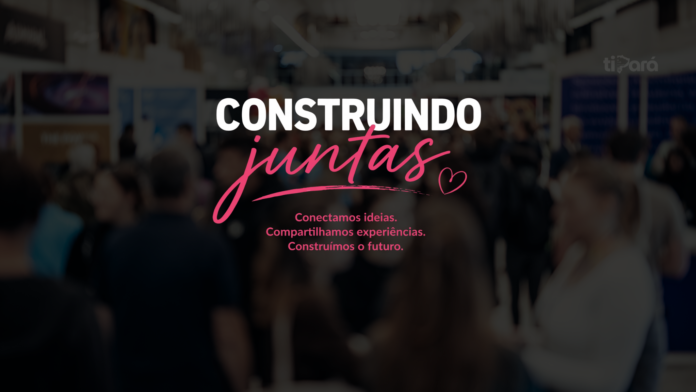 Arte de divulgação do evento Construindo Juntas, da SUCESU Pará Mulheres, encontro sobre mulheres na tecnologia em Belém